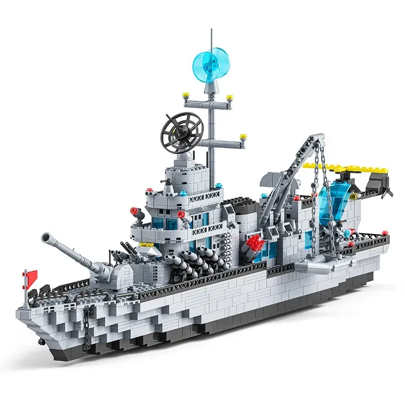 Lego Military Aircraft Carrier Destroyer Toy Set - Image 26