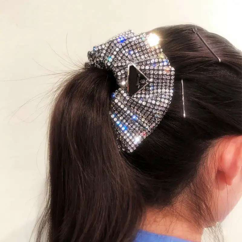 Retro French Rhinestone Hair Ring for Women - Image 4