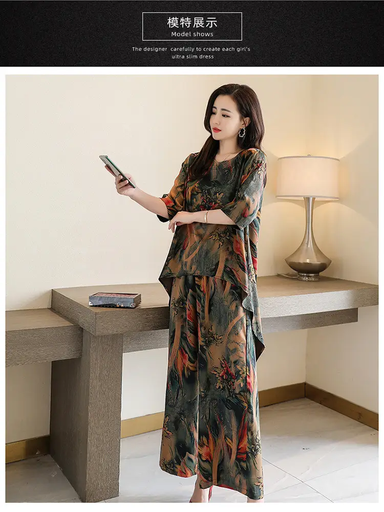 Summer Cotton Linen Shirt Capri Set for Women — feature 8