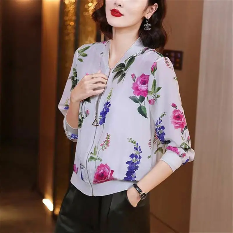 Women Printed Chiffon Jacket Sun Protective 2025 - Image 14
