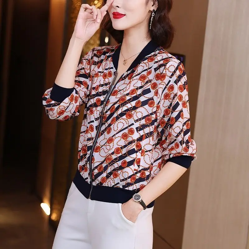 Women Printed Chiffon Jacket Sun Protective 2025 - Image 17