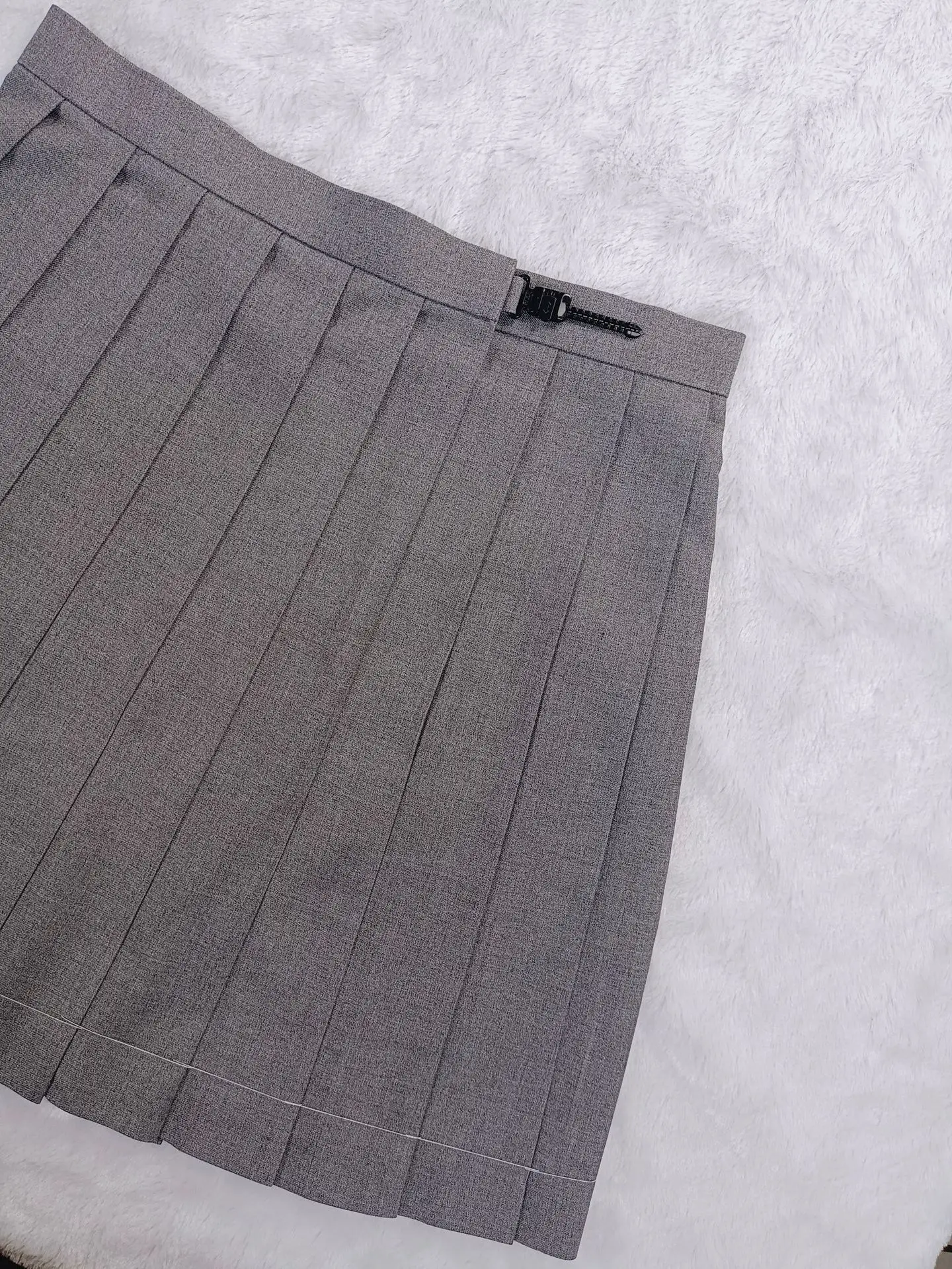 White Pleated Bow Skirt 42cm College Style - Image 7