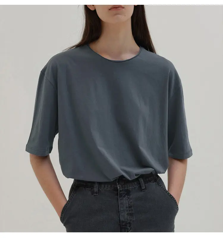 Women Maroon Short Sleeve T-Shirt Basic Style — feature 20