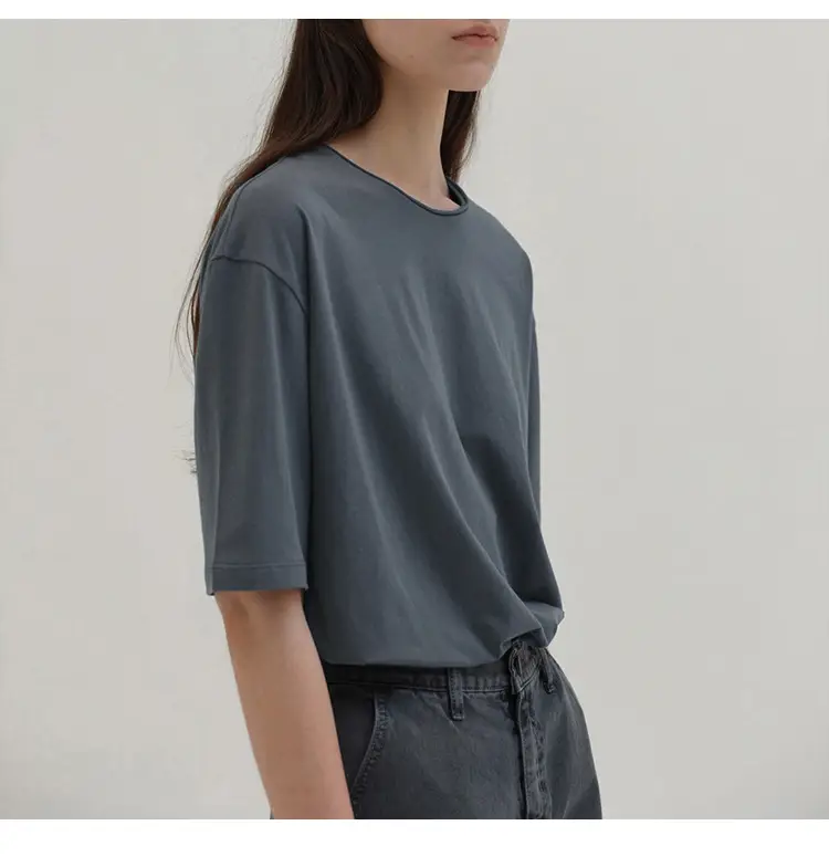 Women Maroon Short Sleeve T-Shirt Basic Style — feature 21