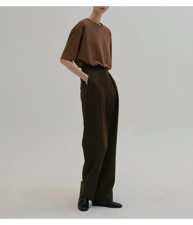 Women Maroon Short Sleeve T-Shirt Basic Style — feature 24