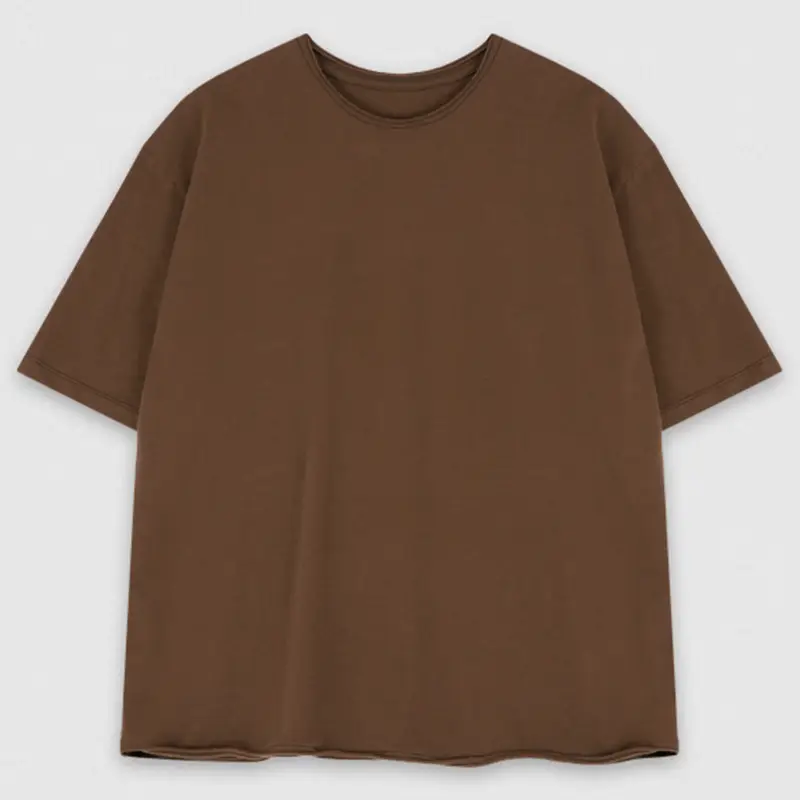 Women Maroon Short Sleeve T-Shirt Basic Style - Image 3