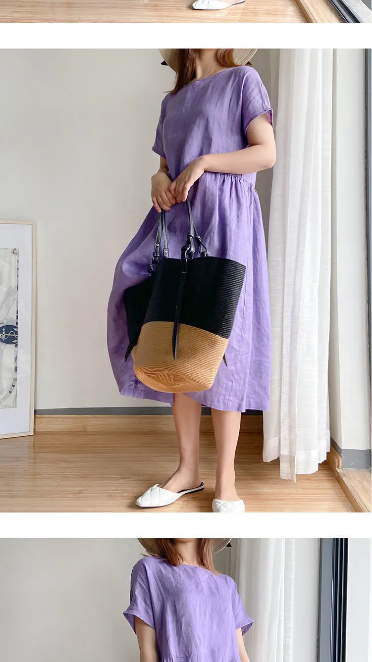 Women Cotton Loose Skirt Dress Summer 2022 Large — feature 10