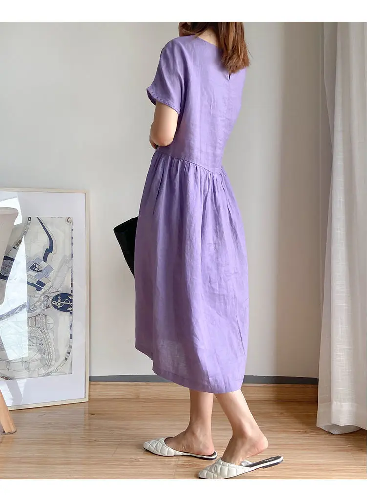 Women Cotton Loose Skirt Dress Summer 2022 Large — feature 13