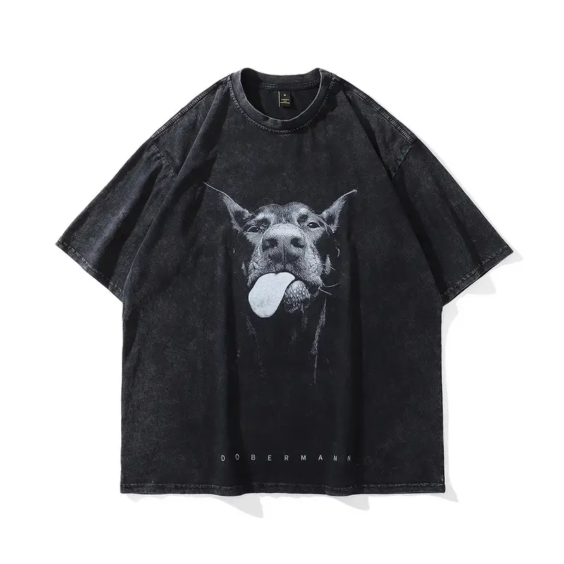 Men Loose Fit Black T-Shirt Round Neck Short Sleeve — feature 11