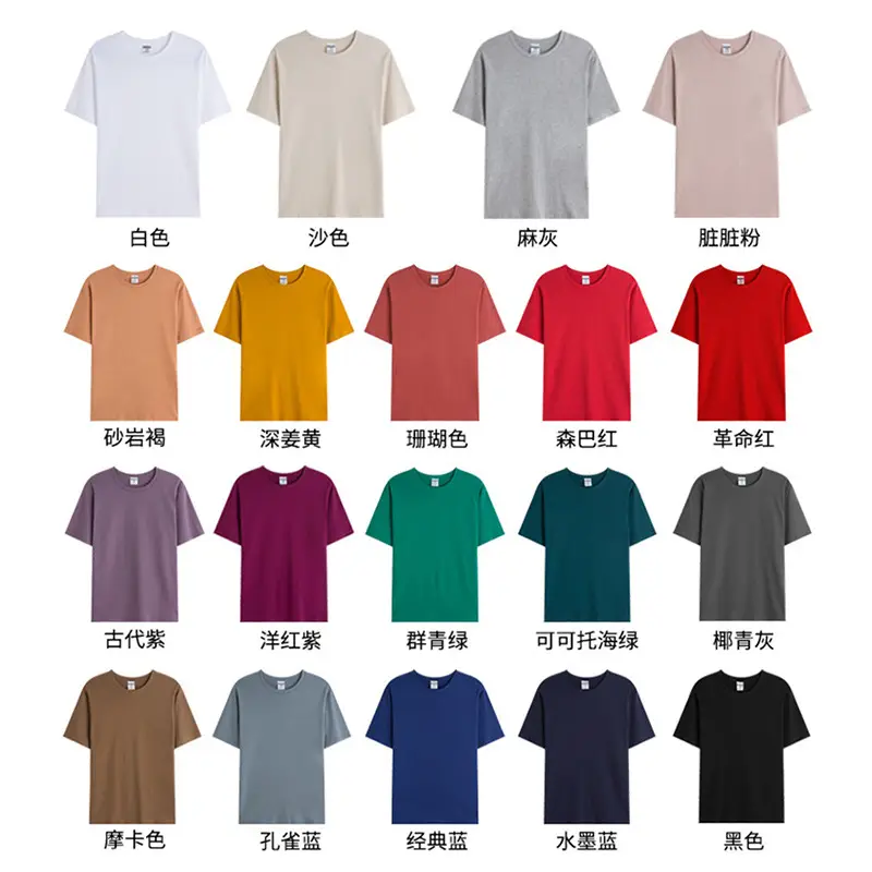 Red Cotton Crew Neck T-Shirt Short Sleeve
