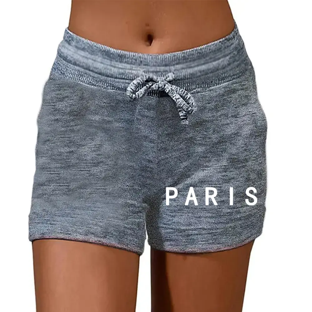 Women Butterfly Printed Gray Yoga Pants Shorts - Image 13