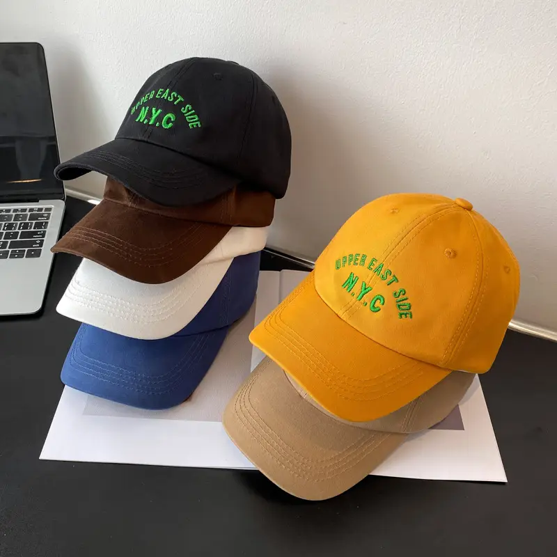 New Embroidered Letter Soft Top Cap nyc Baseball Cap Spring Summer Sun Protection Hat