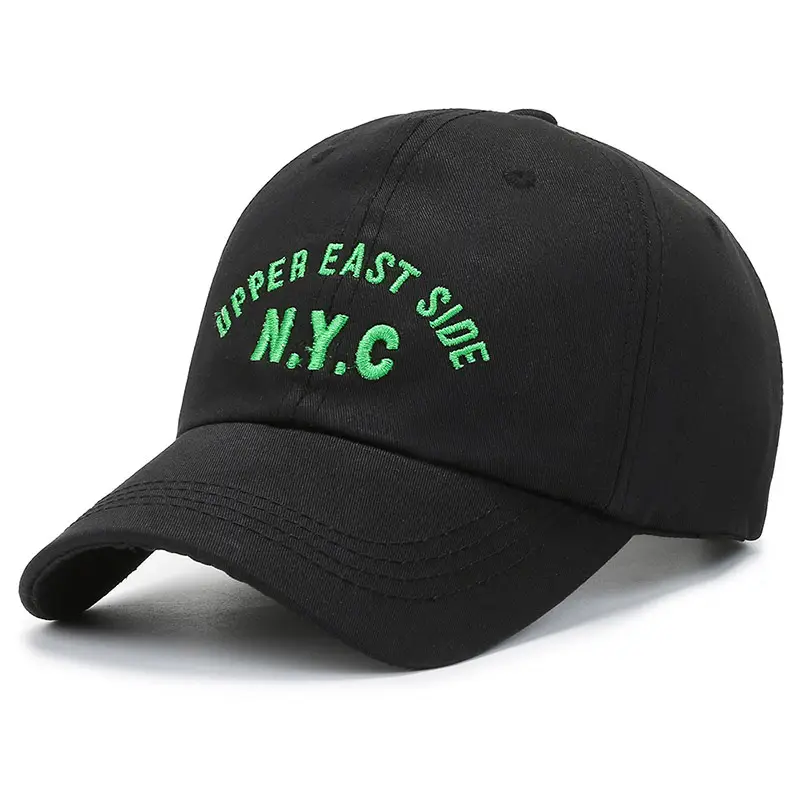New Embroidered Letter Soft Top Cap nyc Baseball Cap Spring Summer Sun Protection Hat