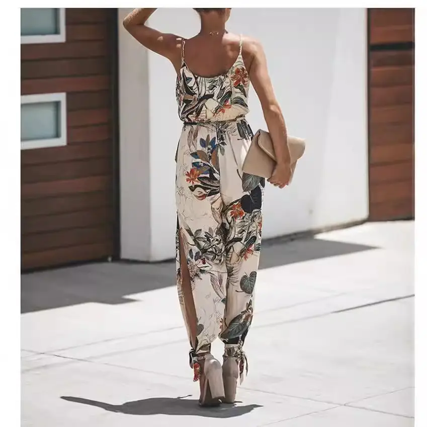 Green Backless Tether Long Jumpsuit for Women - Image 10