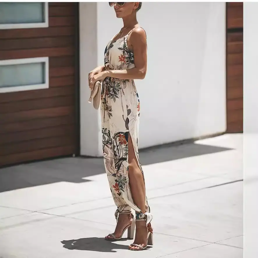 Green Backless Tether Long Jumpsuit for Women - Image 11