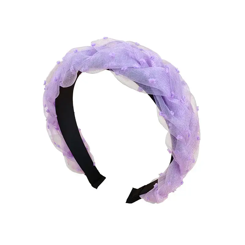 Organza Hairbands for Girls - Multi Color Woven Design - Image 7