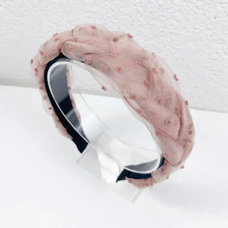 Organza Hairbands for Girls - Multi Color Woven Design - Image 2