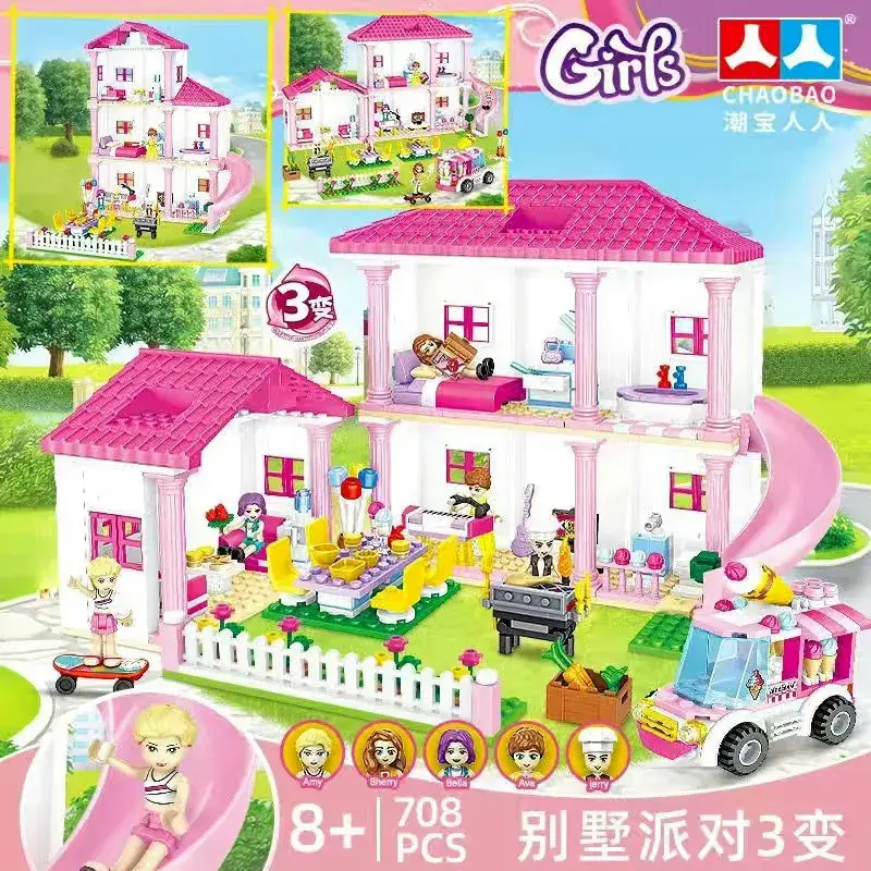 Frozen Princess Villa Castle Building Blocks for Girls