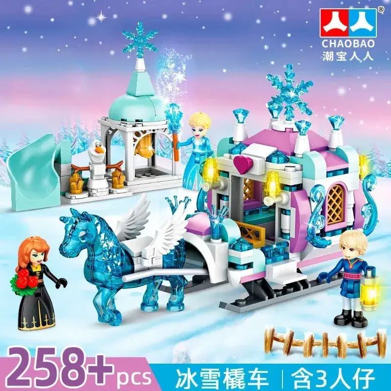 Frozen Princess Villa Castle Building Blocks for Girls