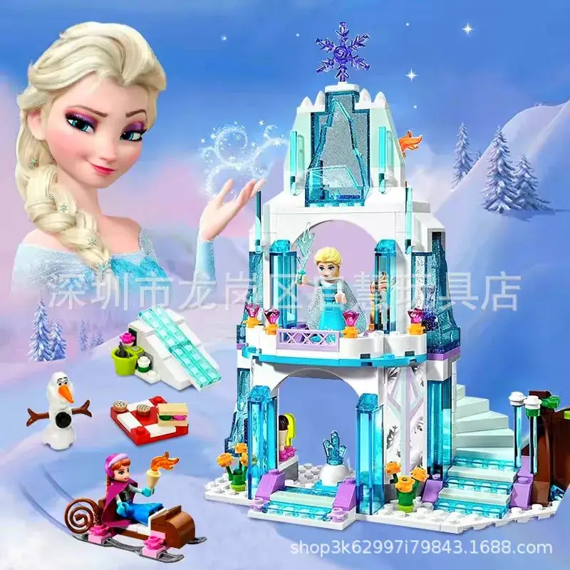 Frozen Princess Villa Castle Building Blocks for Girls