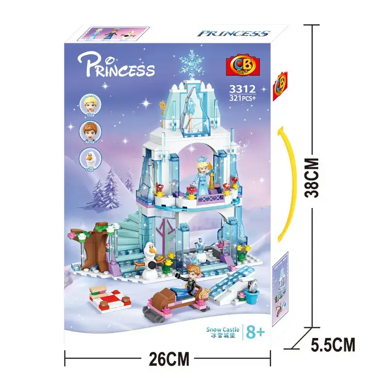 Frozen Princess Villa Castle Building Blocks for Girls