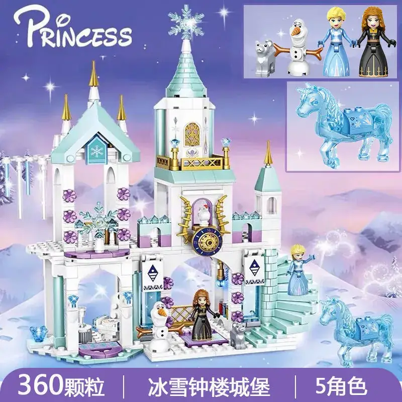 Frozen Princess Villa Castle Building Blocks for Girls