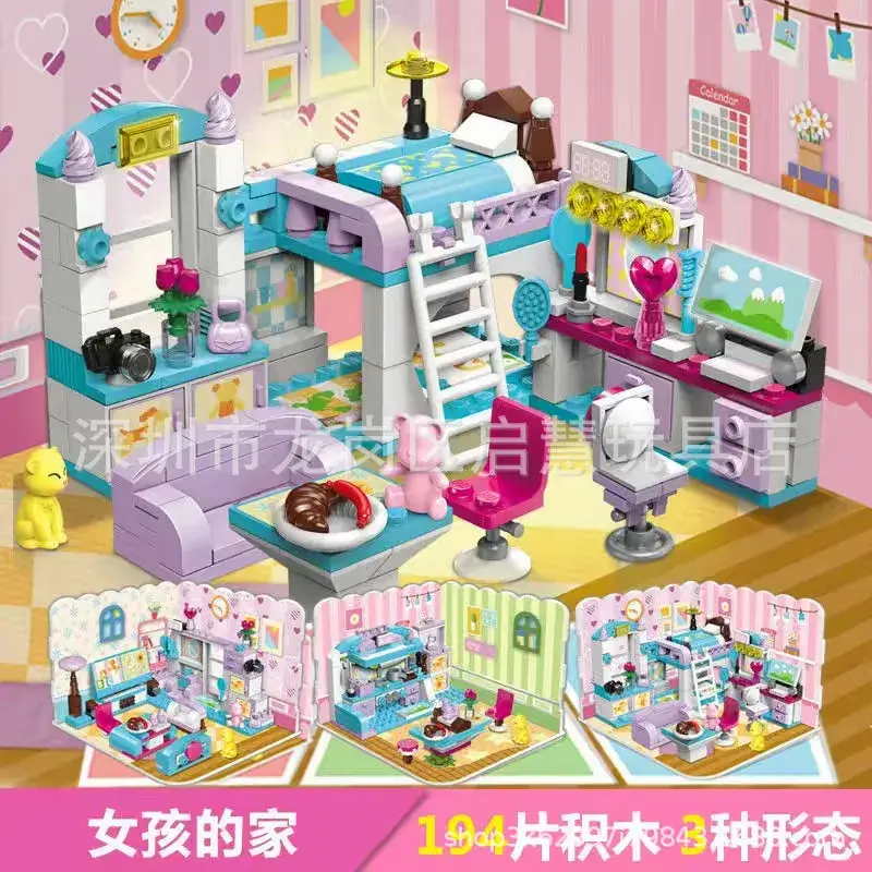 Frozen Princess Villa Castle Building Blocks for Girls