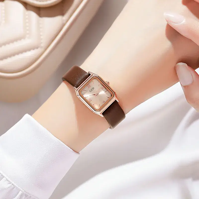 Goldie Fashion Square Watch with Black Strap - Image 7