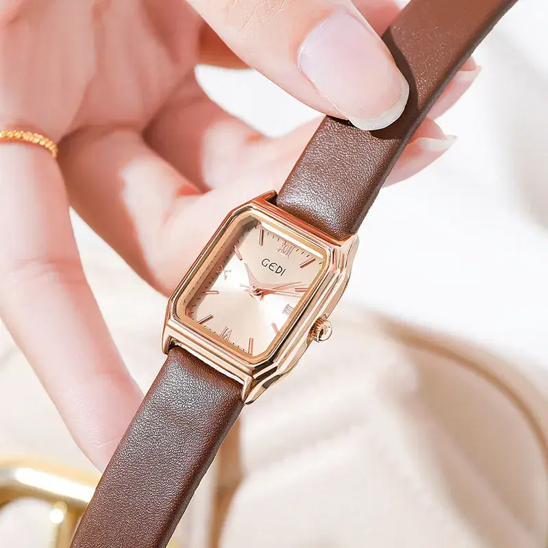 Goldie Fashion Square Watch with Black Strap - Image 8