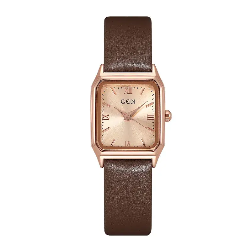 Goldie Fashion Square Watch with Black Strap - Image 10