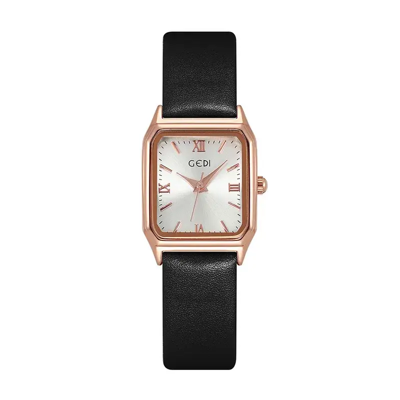 Goldie Fashion Square Watch with Black Strap - Image 4