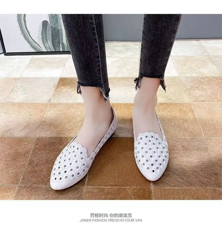 2022 Summer New Embroidered Hollow Ox-tendon-soled Casual Small Single-layer Shoes Fashionable Korean Style Retro sneaker Internet Celebrant — feature 5