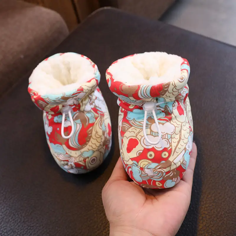 Winter Cotton Baby Shoes White Velvet 3-12M — feature 14