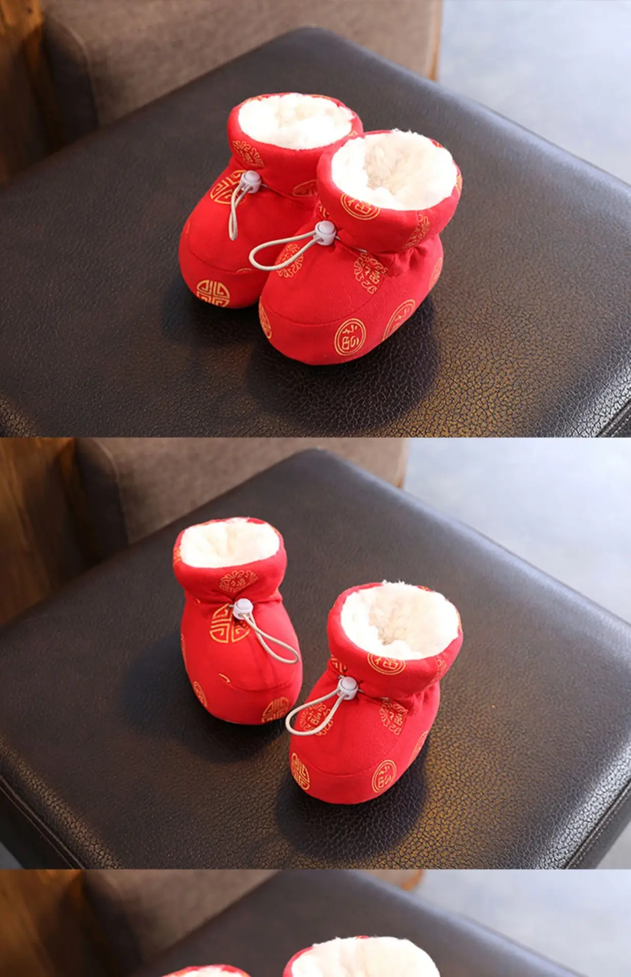 Winter Cotton Baby Shoes White Velvet 3-12M — feature 23