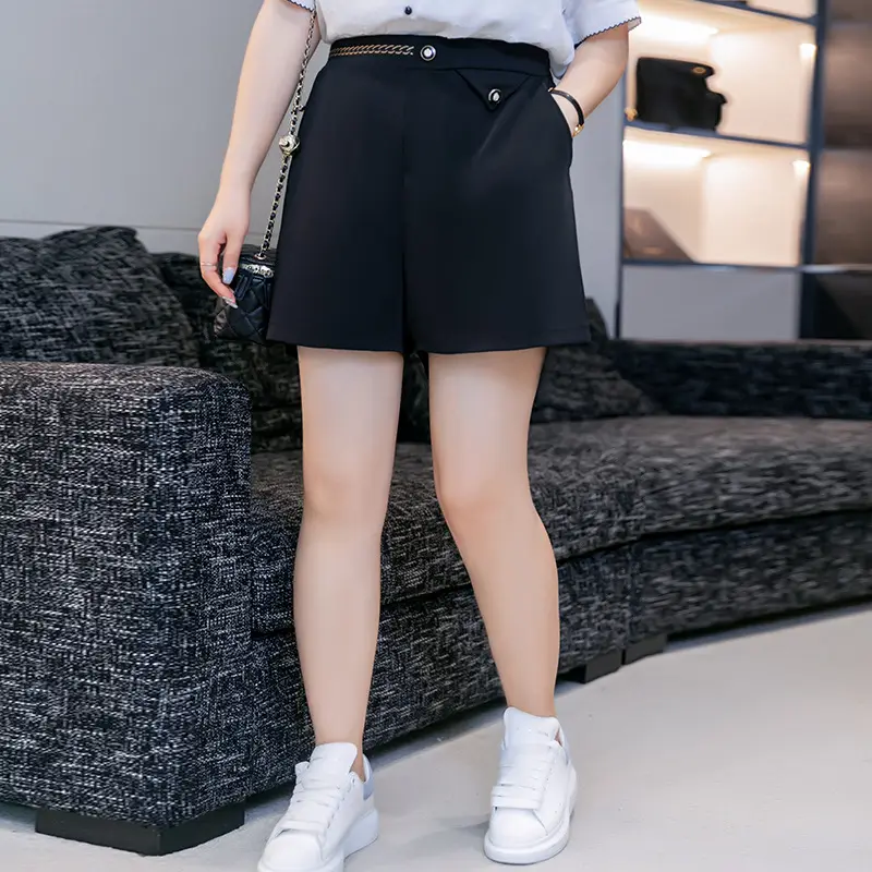 Plus Size High Waist Casual Shorts 2025 Autumn - Image 4