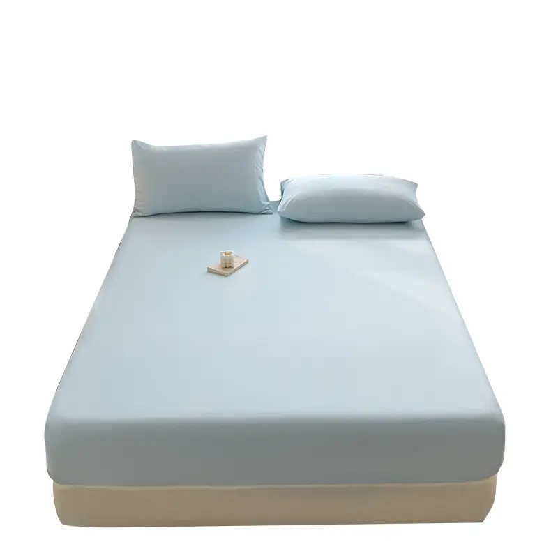 Class A full-enclosed bed hat single-piece thickened mother and infant grade solid color 60 sanding bedspread protective cover dormitory washable cotton