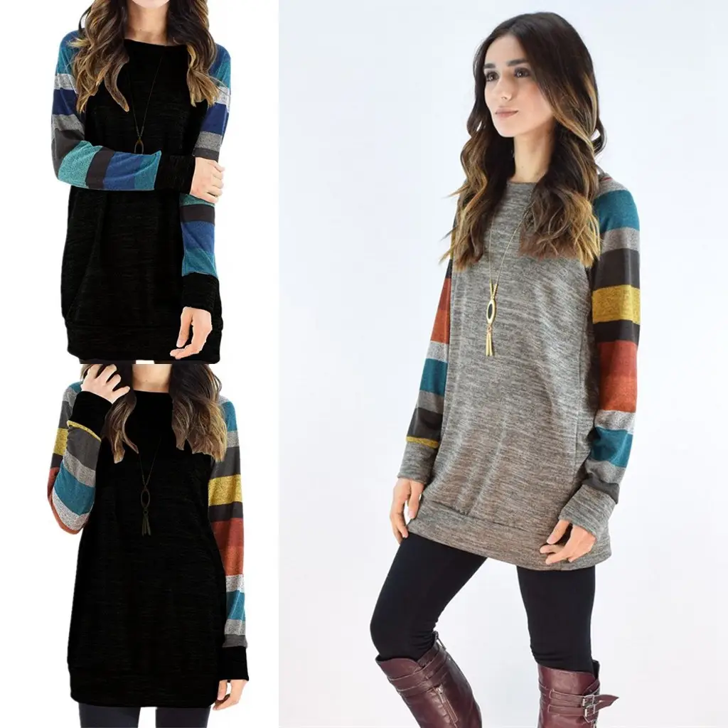 Women's Laced Raglan Long Sleeve Sweater Set - Image 7