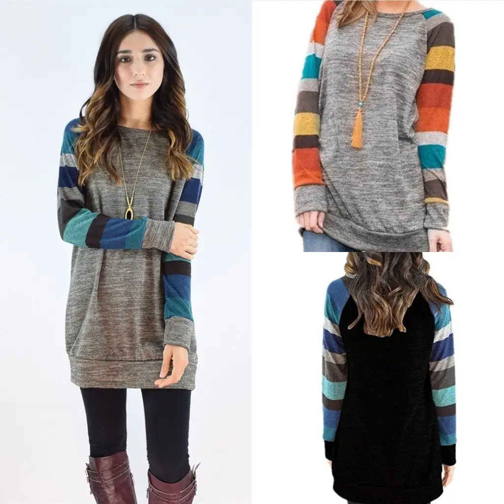 Women's Laced Raglan Long Sleeve Sweater Set - Image 8