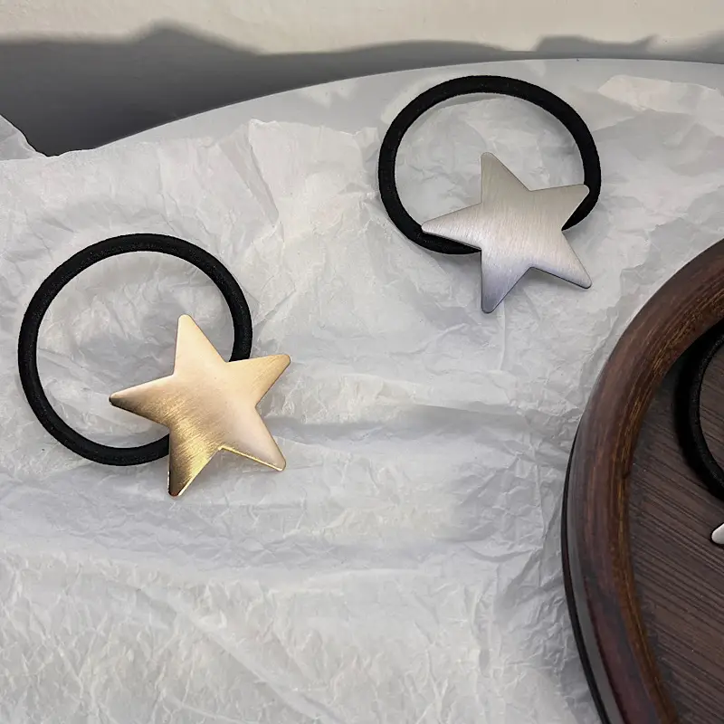Five-Pointed Star Hair Band for Women with Gold & Silver Finish - Image 6
