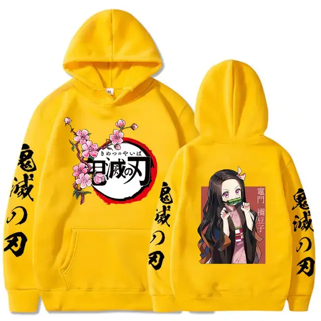 Pink Cross-border Fleece Hoodie for Men with Anime Print