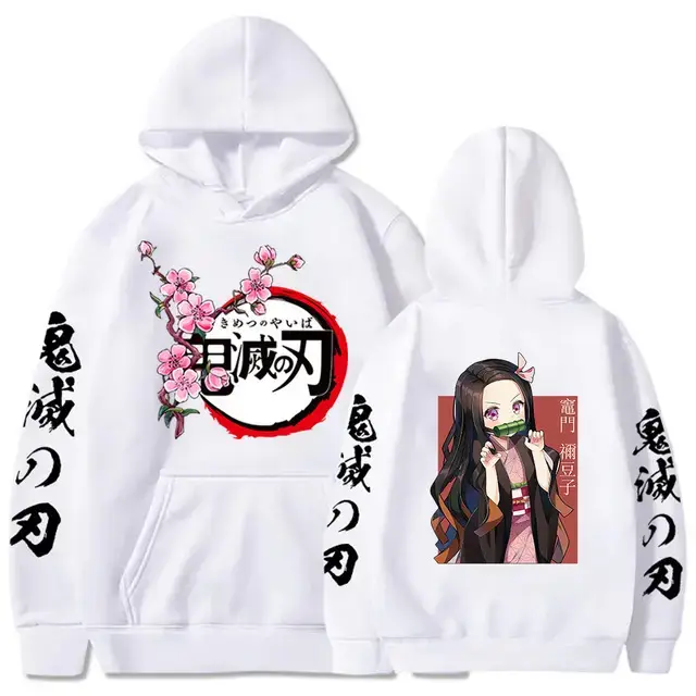 Pink Cross-border Fleece Hoodie for Men with Anime Print