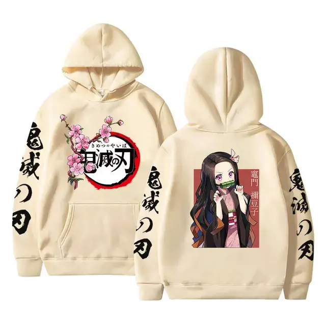 Pink Cross-border Fleece Hoodie for Men with Anime Print
