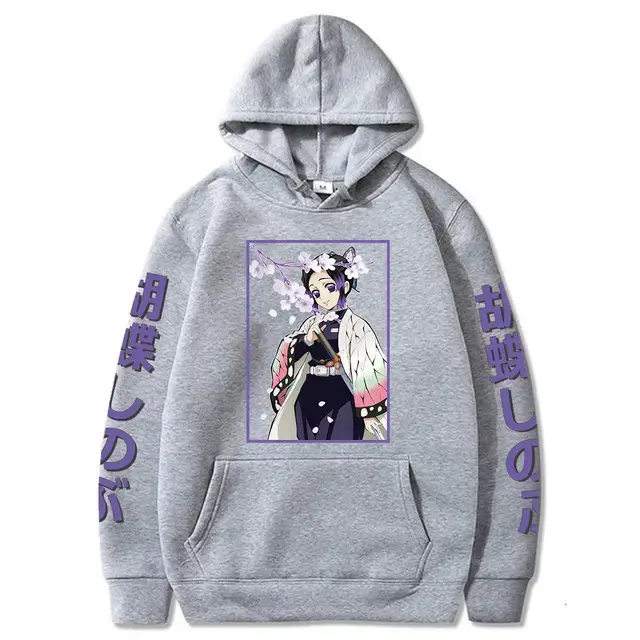 Pink Cross-border Fleece Hoodie for Men with Anime Print