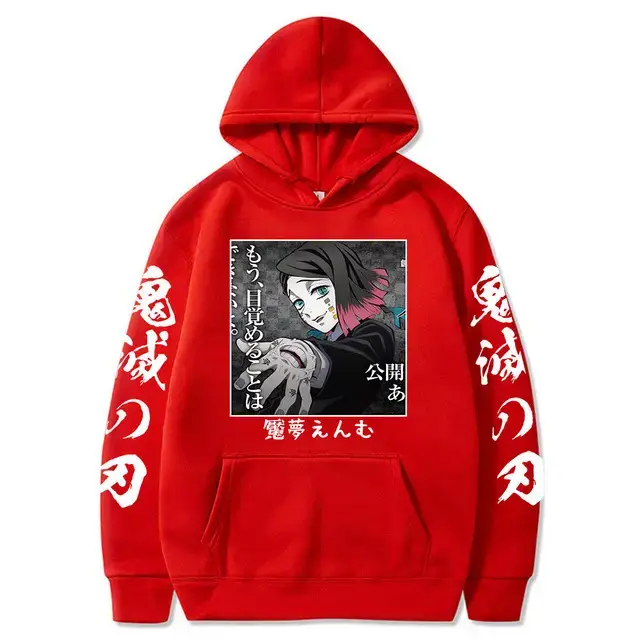 Pink Cross-border Fleece Hoodie for Men with Anime Print
