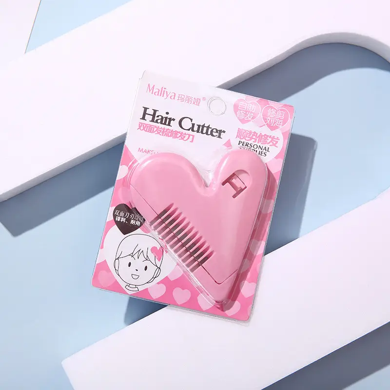Pink Heart Hair Cutter for Double-Sided Thinning & Split Ends - Image 3