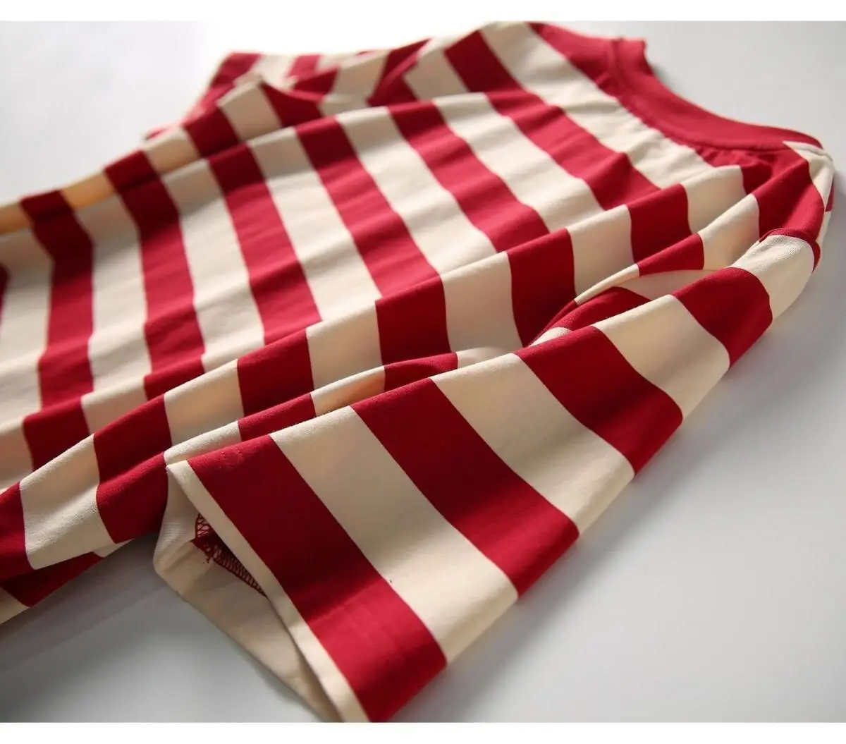 Women Korean Style Striped Short Sleeve Dress Mid-Length — feature 17