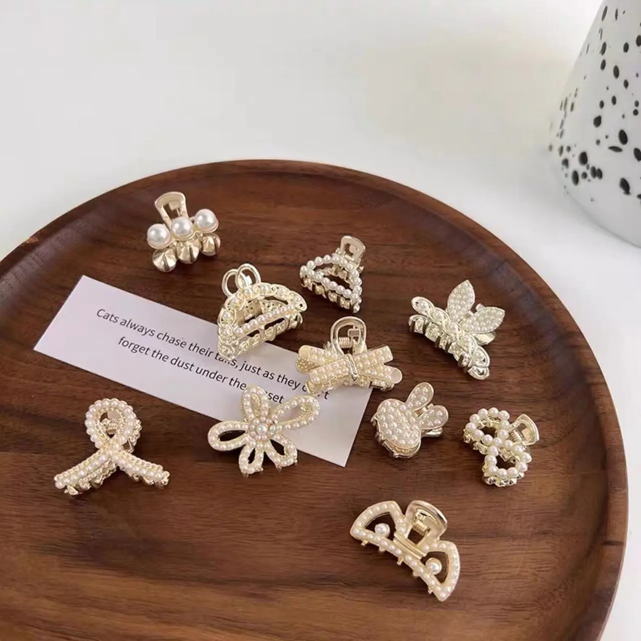 Mini Pearl & Crystal Hairpins for Girls - Image 9