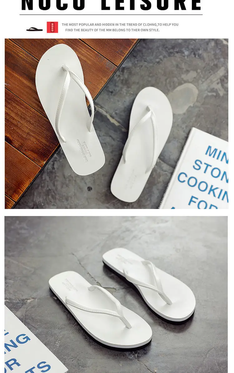 Men's Brown Leather Flip Flops Non-Slip Summer Wear — feature 10