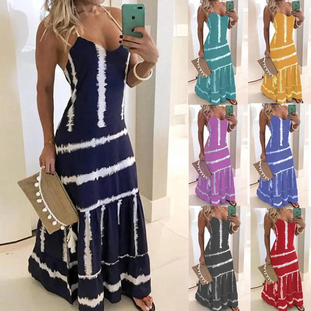Women's Teal Tie Dye Long Sleeve Dress - Image 8