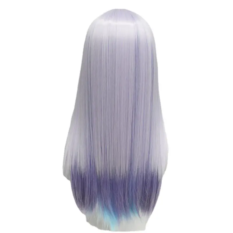 Purple Gradient Silicone Hair Wig for Women - Image 5